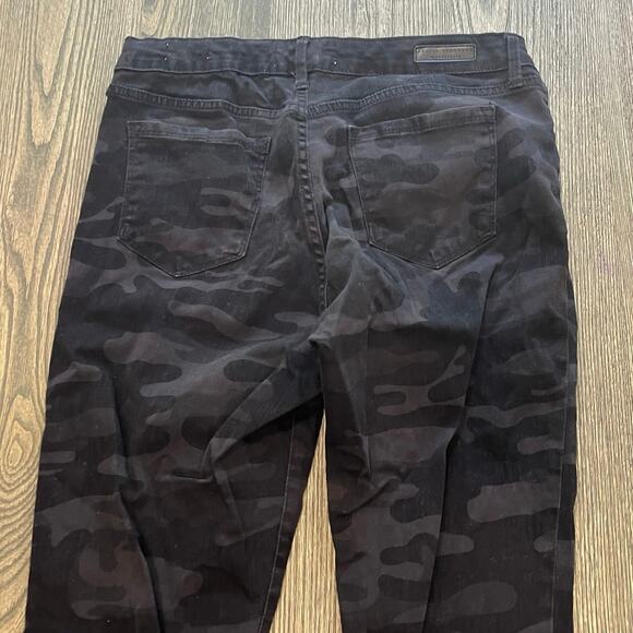 Social Standard By Sanctuary Ankle Skinny Jeans High Rise Black Camouflage Sz 6 - Picture 5 of 11